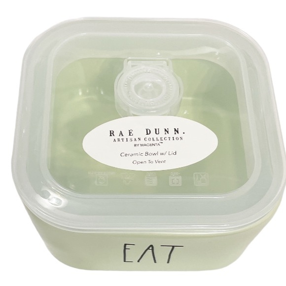 NEW Rae Dunn EAT Ceramic Bowl with Lid - Picture 3 of 4